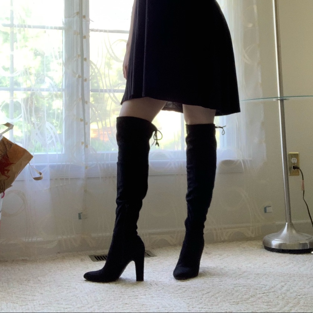 Black over the knee boots Size 9